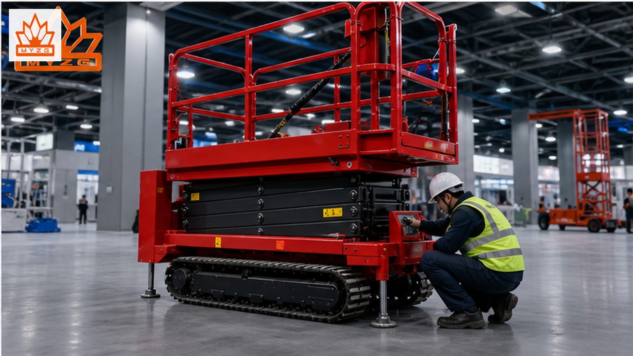 GTJZ3212E-X electric scissor lift dealer service and maintenance scene