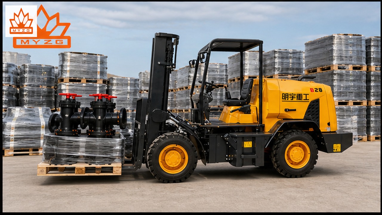 B42R rear-pivot rough-terrain forklift selection and industry scene