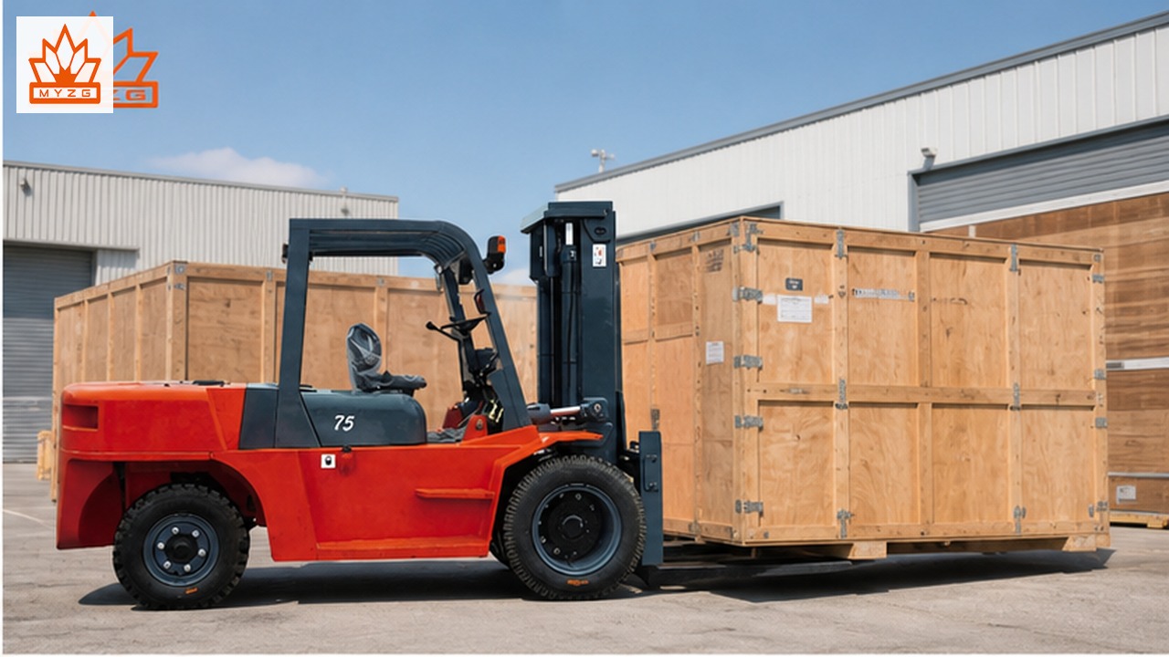 CPC170-X heavy-duty diesel forklift in a customer application scene