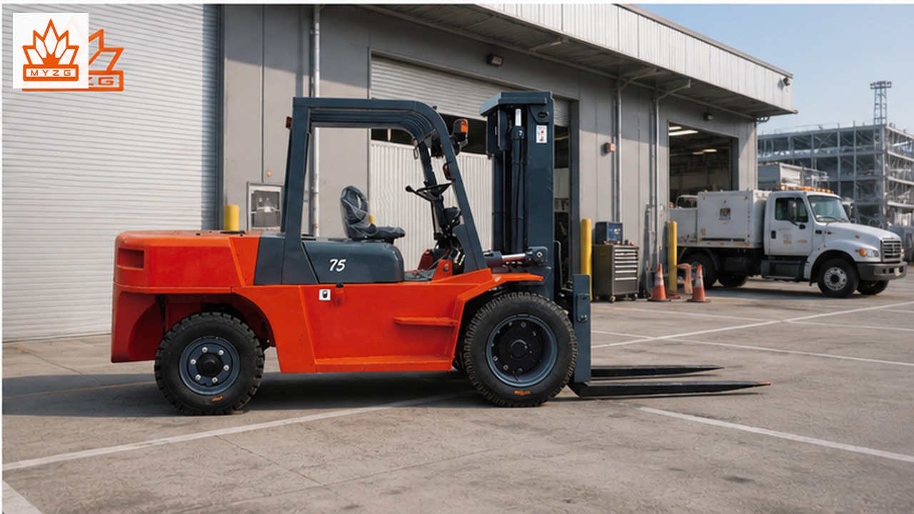 CPC170-X heavy-duty diesel forklift dealer service and maintenance scene