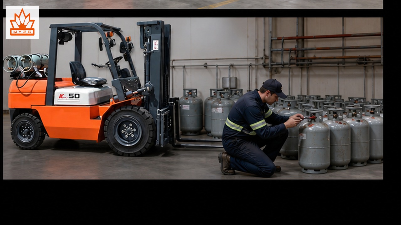 CPCY110 LPG forklift dealer service and maintenance scene