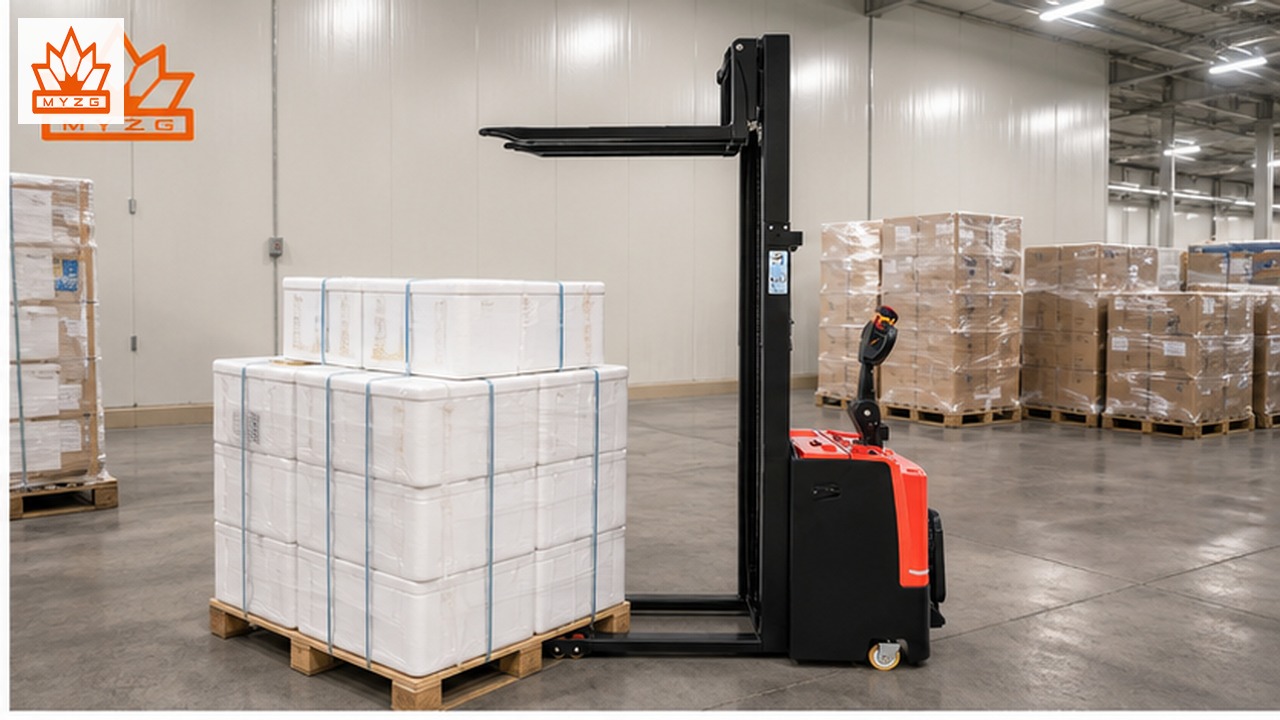 CDD75-R electric pallet stacker in a customer application scene
