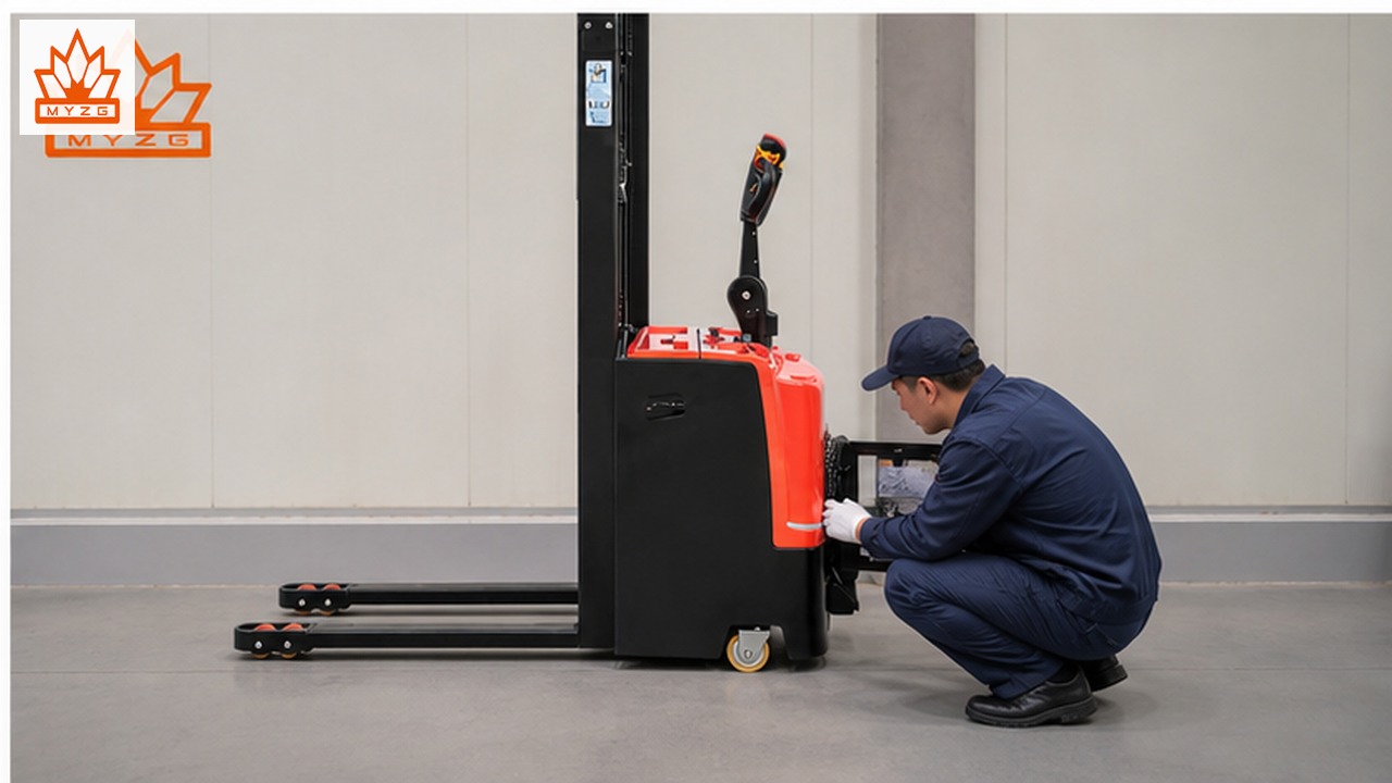 CDD75-R electric pallet stacker dealer service and maintenance scene