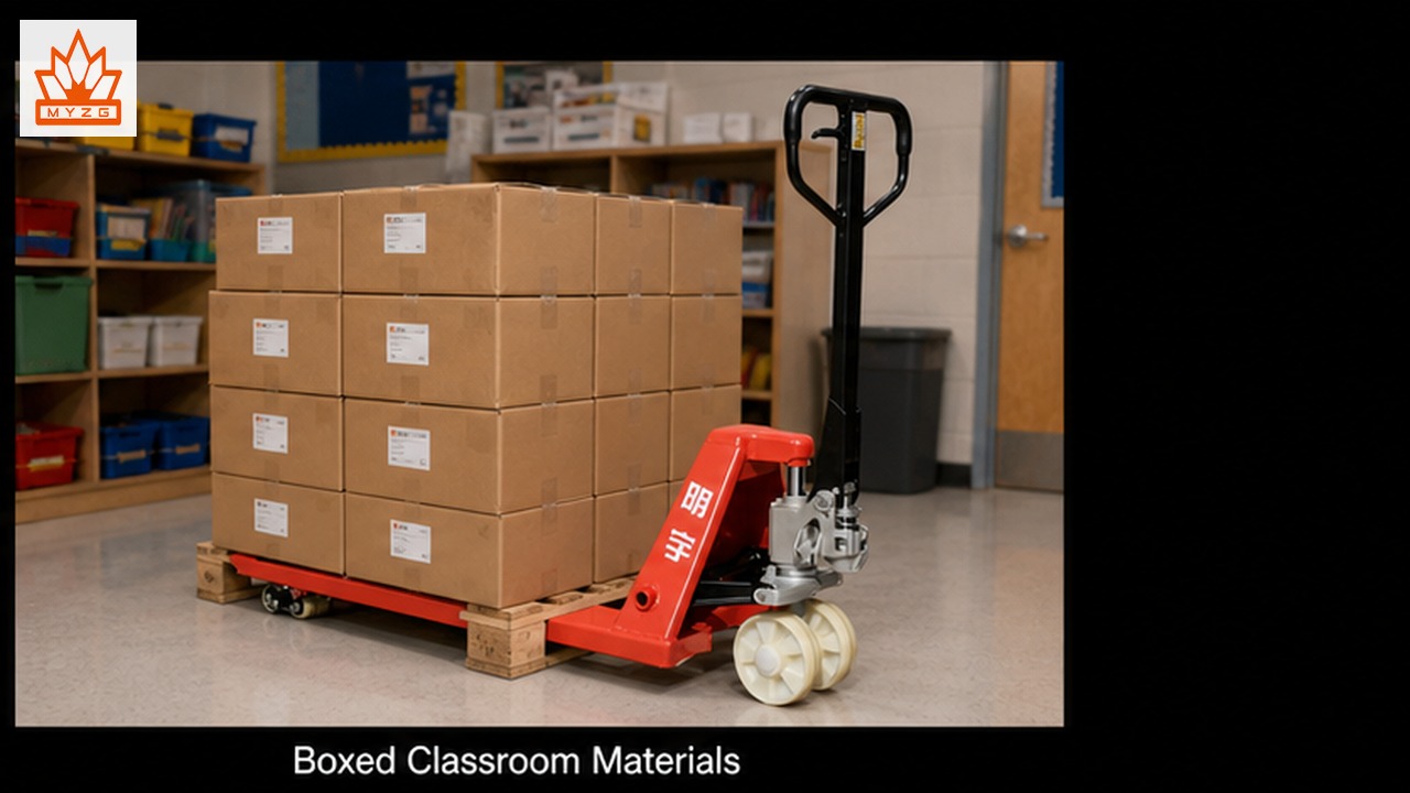 BF80-PRO manual pallet truck in a customer application scene