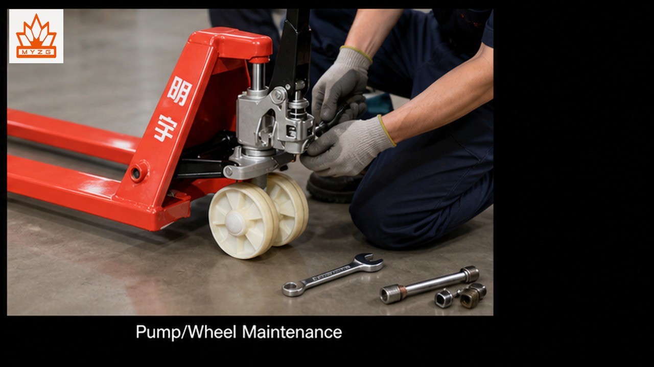 BF80-PRO manual pallet truck dealer service and maintenance scene