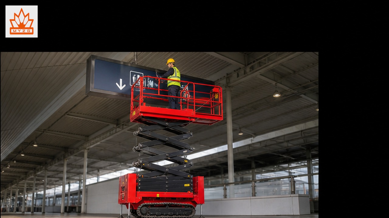 GTJZ3412E-X electric scissor lift in a customer application scene