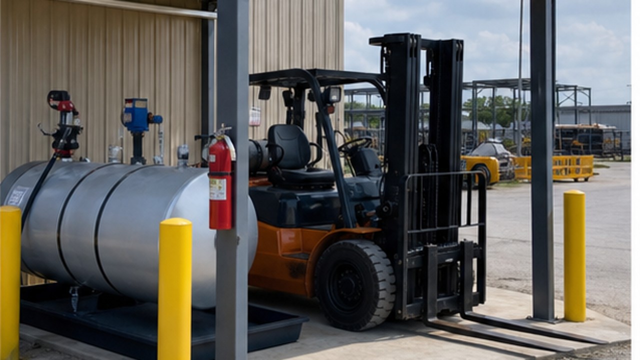 Related Diesel Forklift 3 bright operating scene