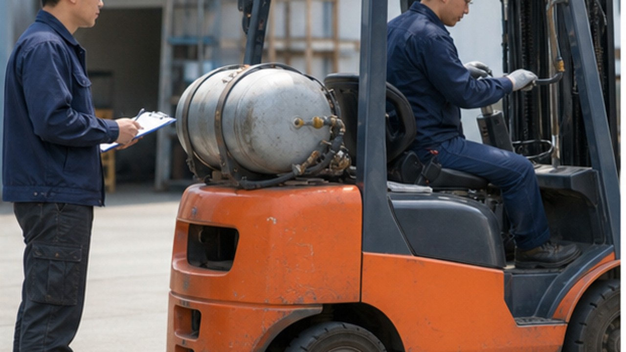 Related LPG Forklift 3 bright operating scene