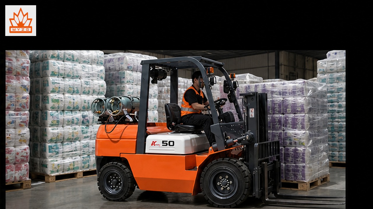 CPCY115 LPG forklift in a customer application scene