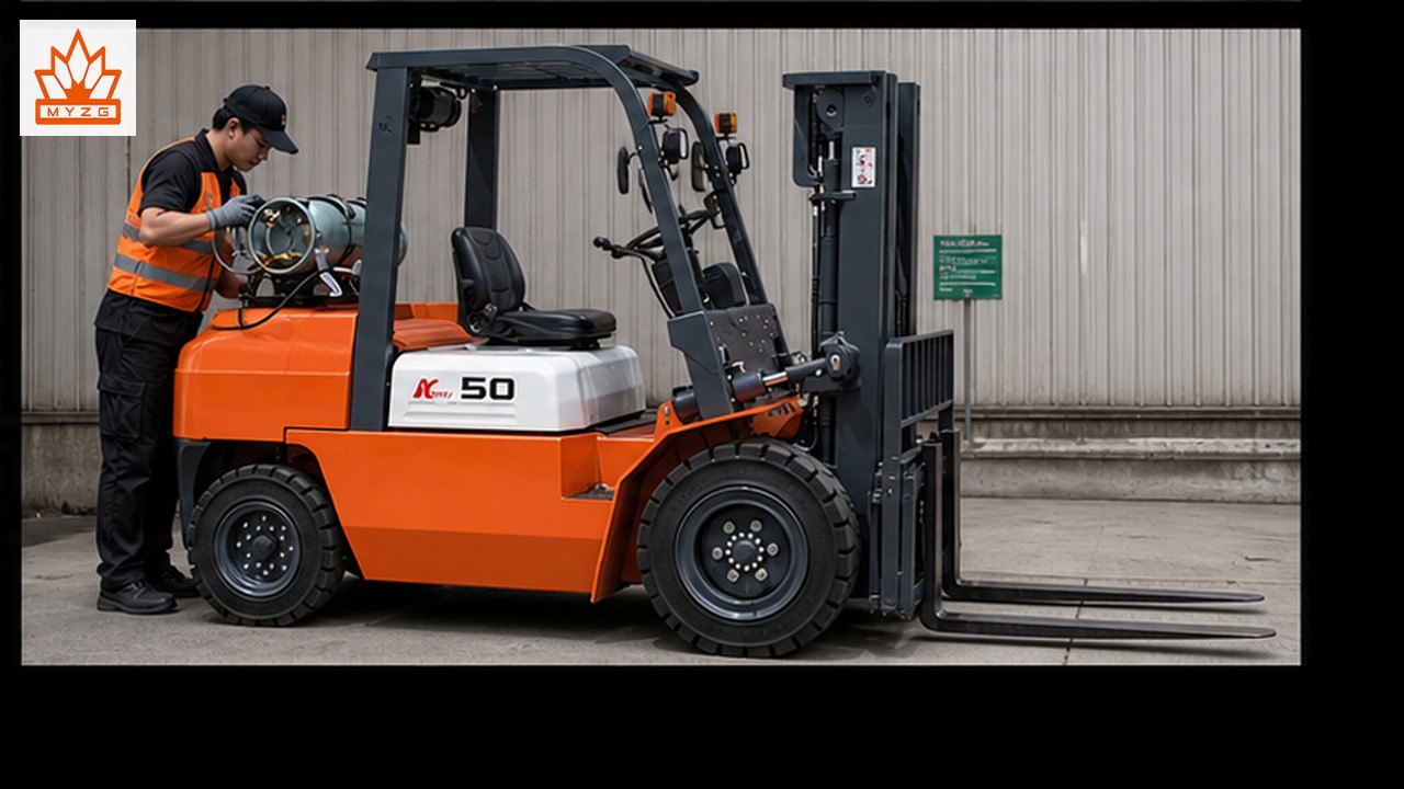 CPCY115 LPG forklift dealer service and maintenance scene
