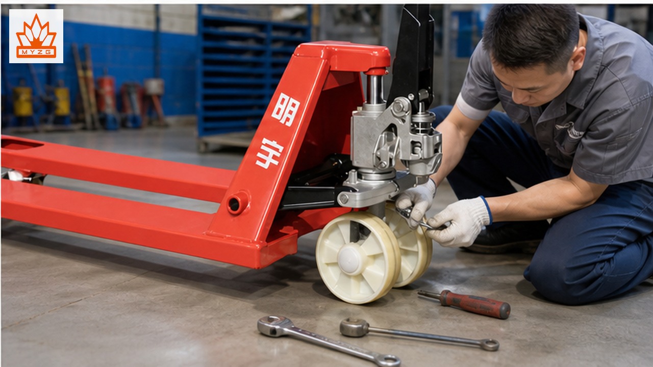 BF85-PRO manual pallet truck dealer service and maintenance scene