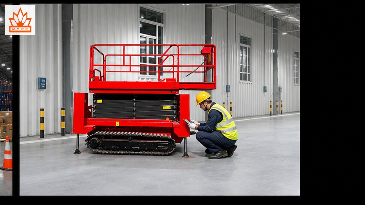 GTJZ3612E-X electric scissor lift dealer service and maintenance scene