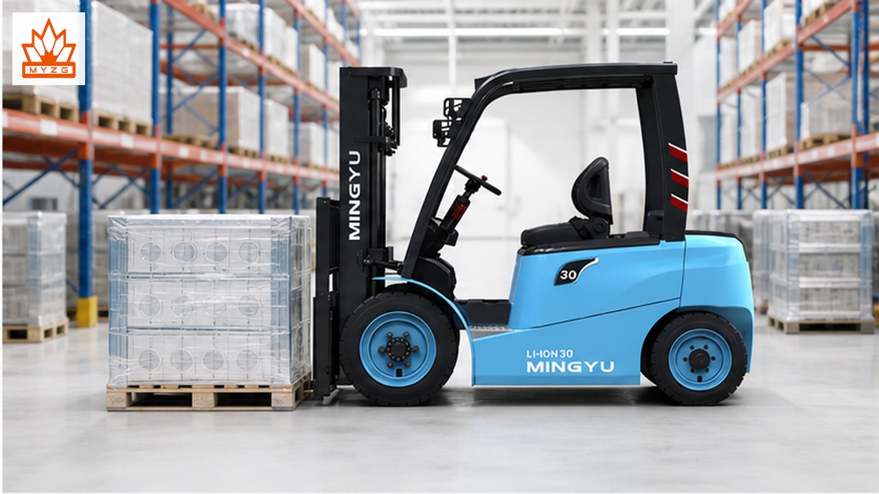 CPD90-LX lithium electric forklift in a customer application scene