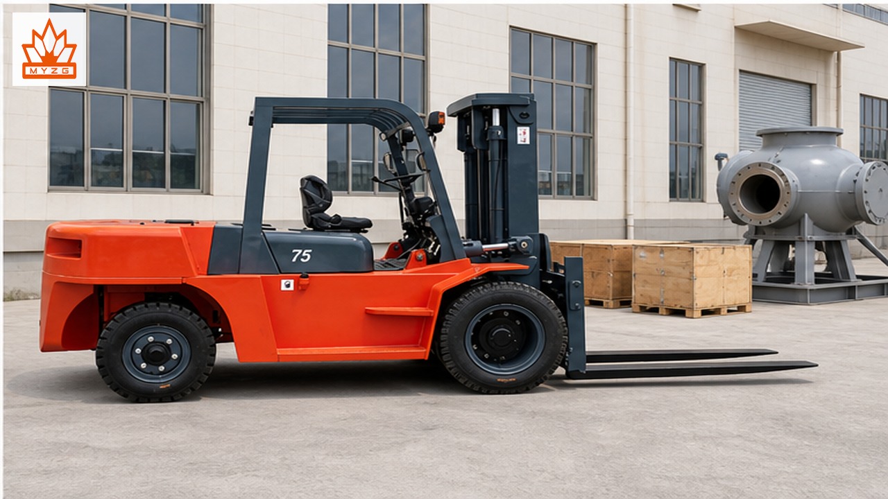 CPC190-X heavy-duty diesel forklift dealer service and maintenance scene