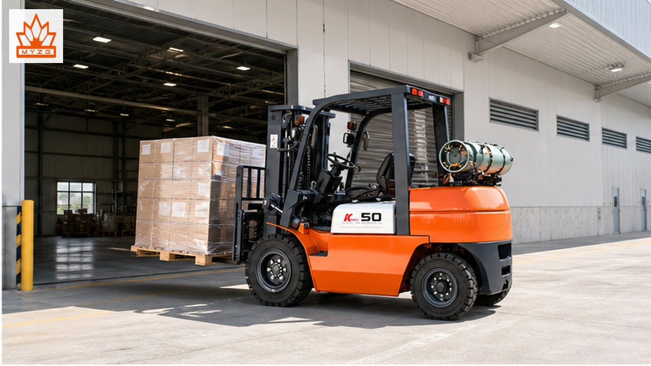 CPCY120 LPG forklift in a customer application scene