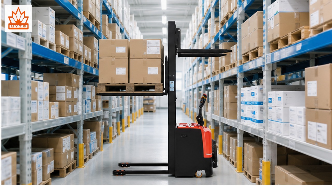 CDD85-R electric pallet stacker in a customer application scene