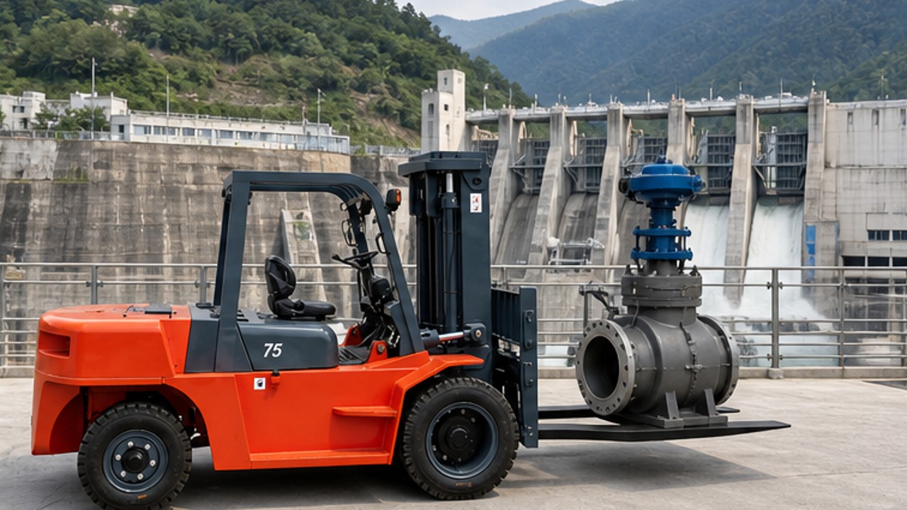 Related Electric Forklift 1 bright operating scene