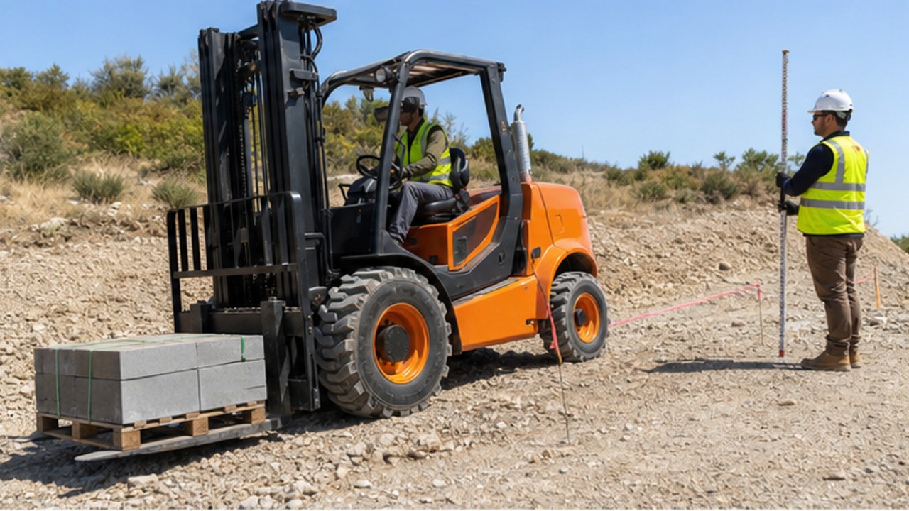 Related Rear-pivot Rough Terrain Forklift 3 bright operating scene