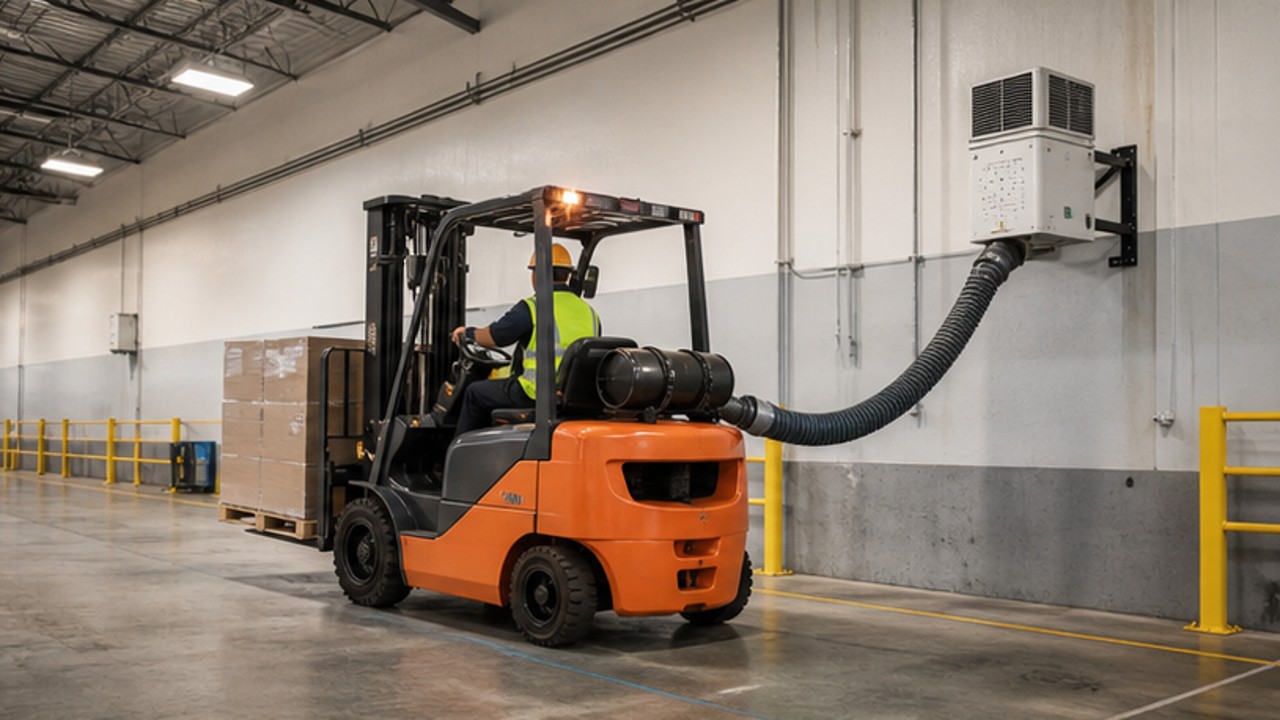 Related Diesel Forklift 1 bright operating scene