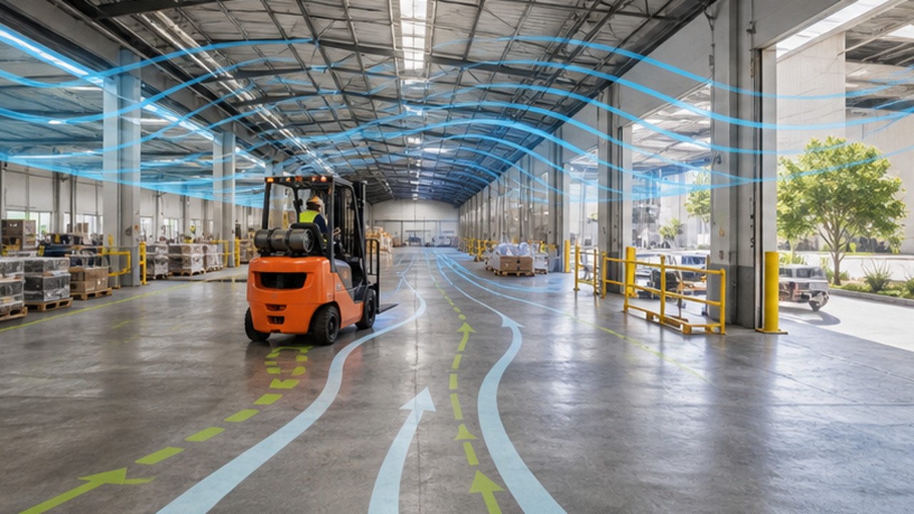 Related Diesel Forklift 2 bright operating scene