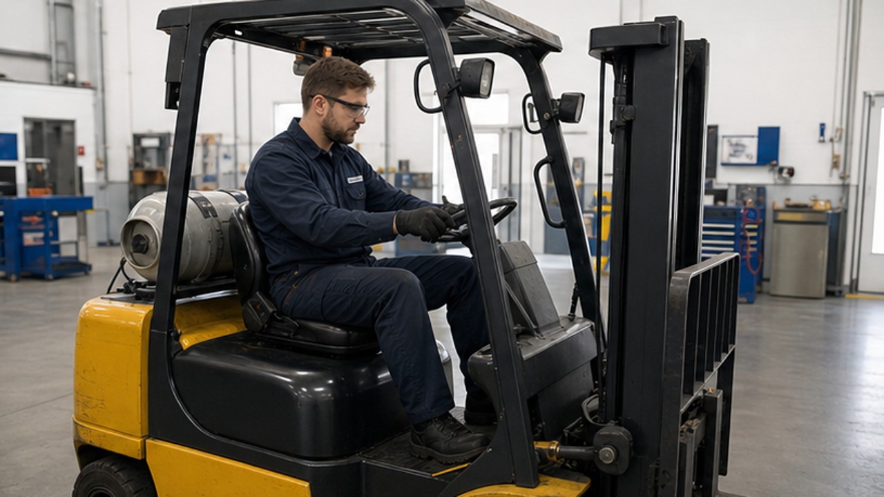 Related LPG Forklift 3 bright operating scene
