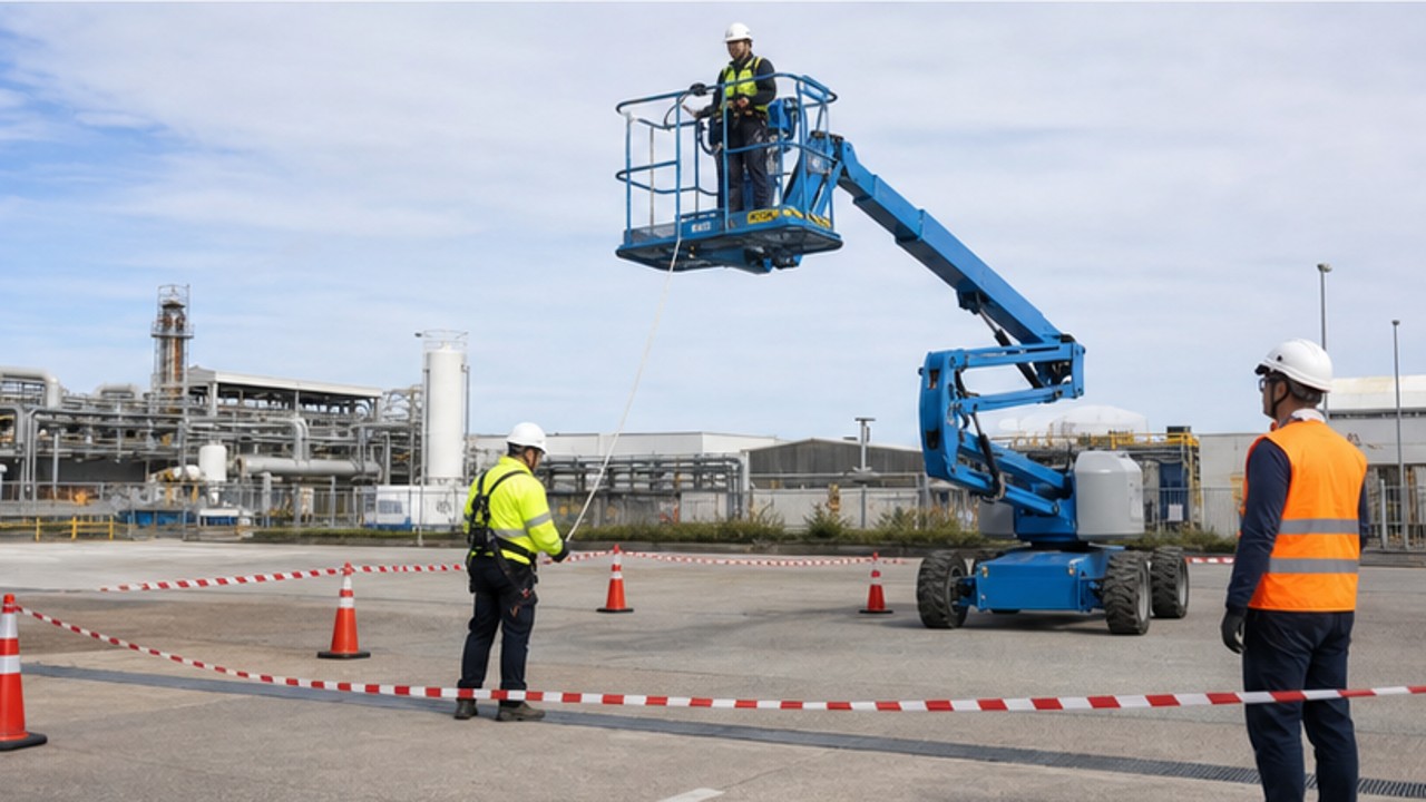 Related Aerial Platform 3 bright operating scene