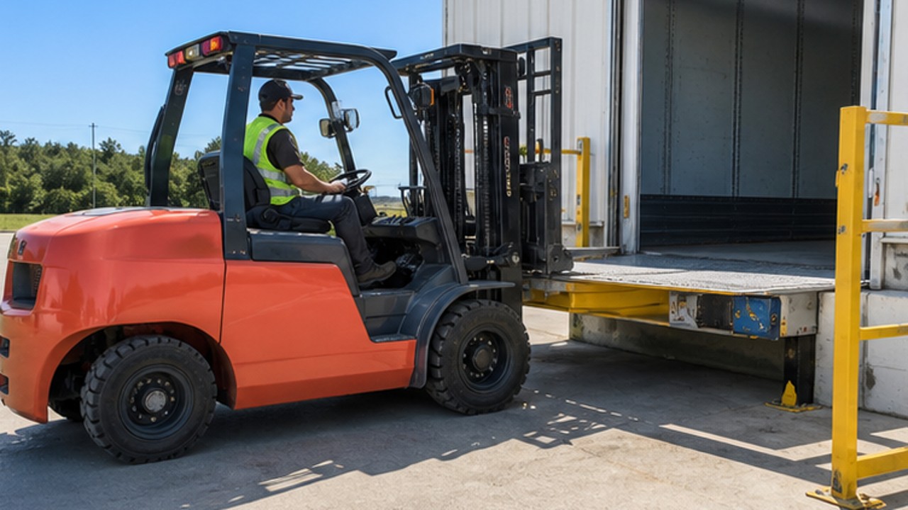 Related Rear-pivot Rough Terrain Forklift 3 bright operating scene