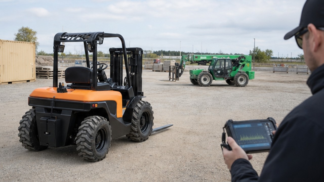 Related Remote Control Rough Terrain Forklift 3 bright operating scene