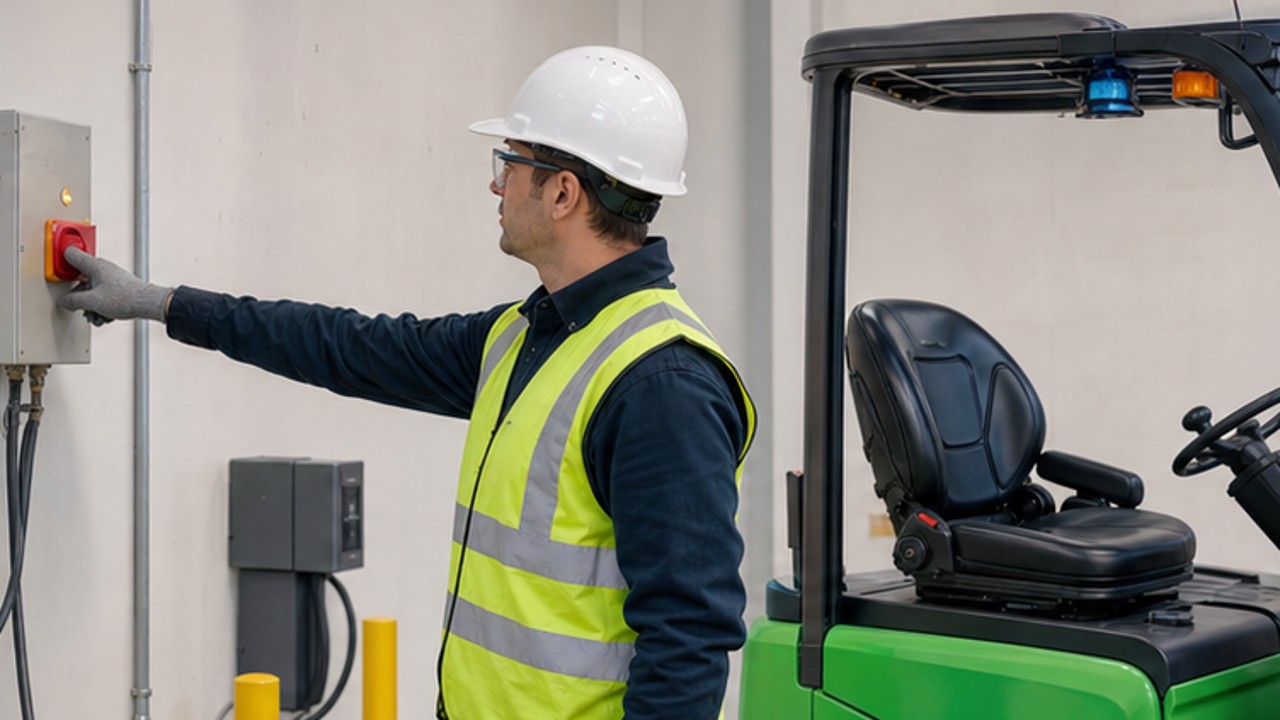 Related Electric Forklift 3 bright operating scene