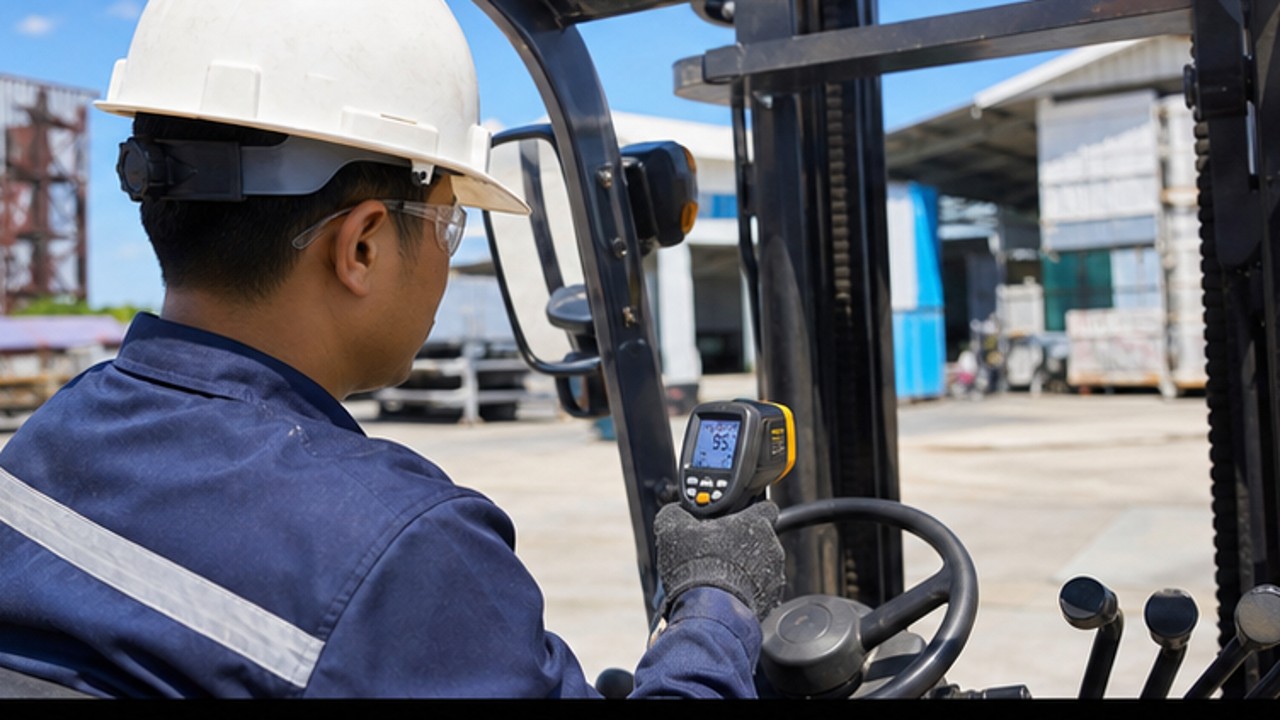 Related Diesel Forklift 3 bright operating scene