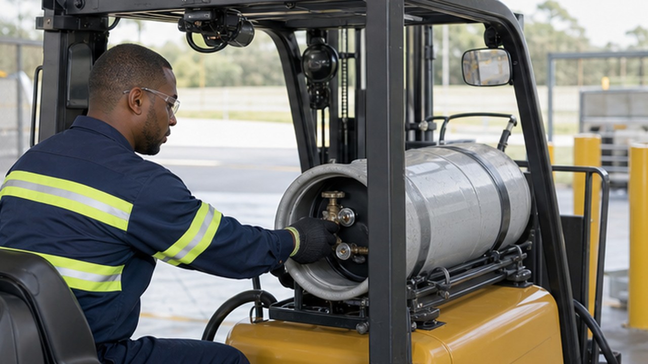Related LPG Forklift 3 bright operating scene