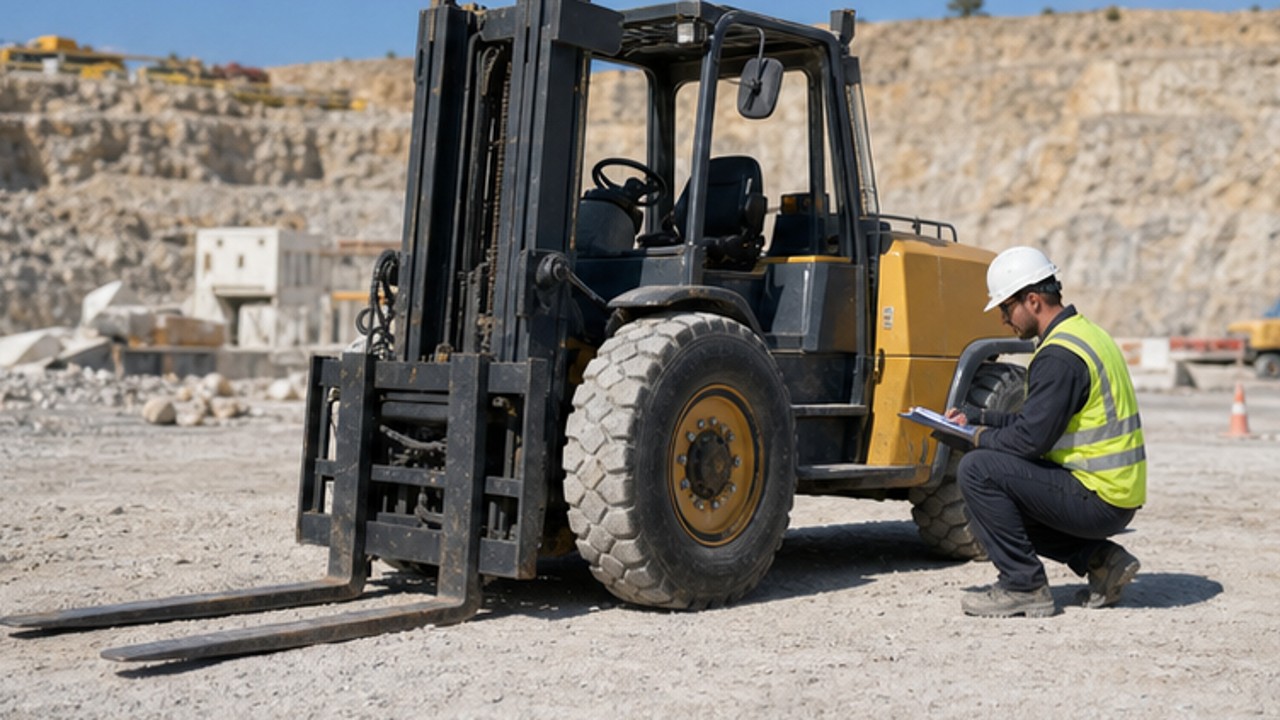 Related Rear-pivot Rough Terrain Forklift 2 bright operating scene