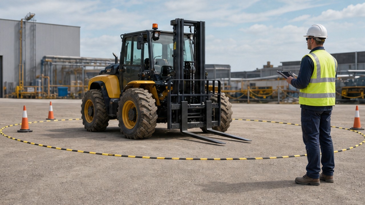 Related Remote Control Rough Terrain Forklift 3 bright operating scene