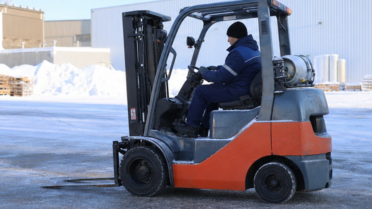 Related LPG Forklift 2 bright operating scene