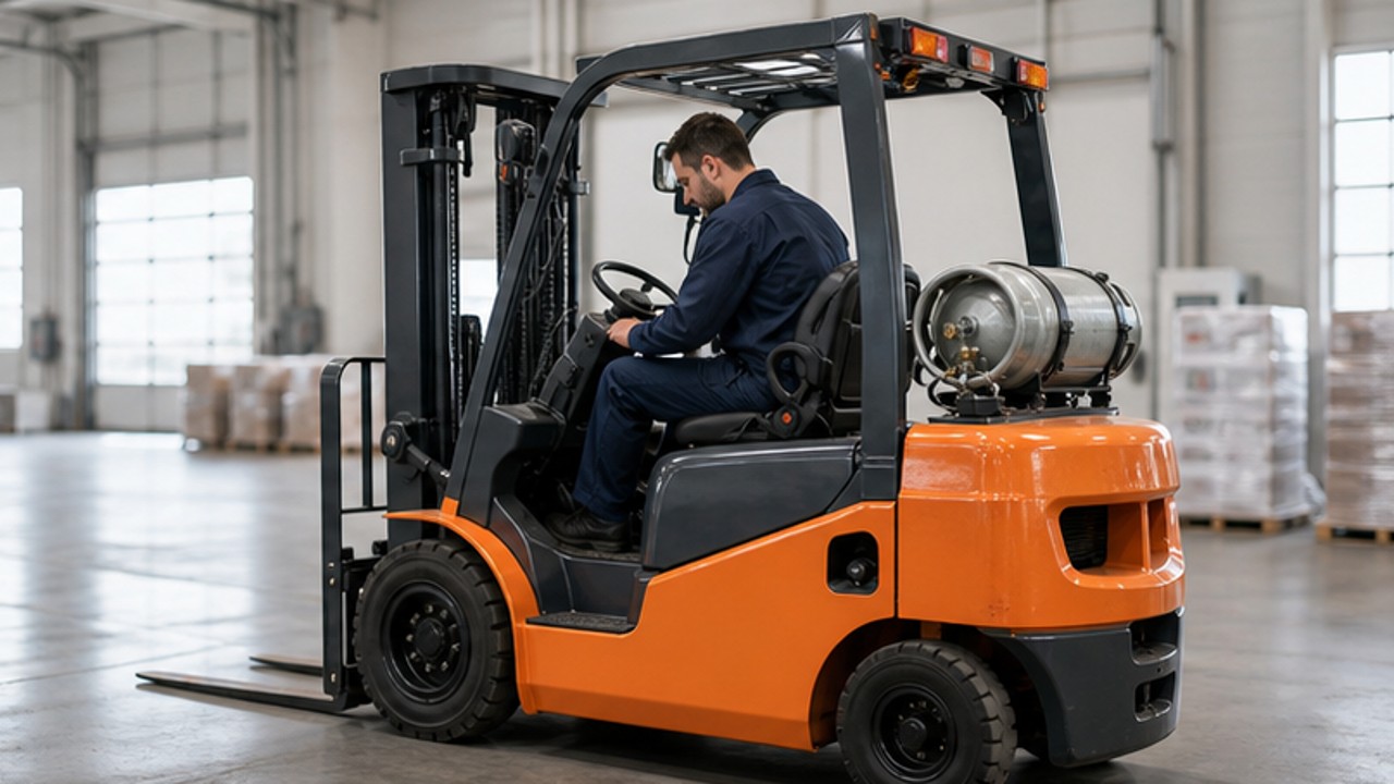 Related Rear-pivot Rough Terrain Forklift 1 bright operating scene
