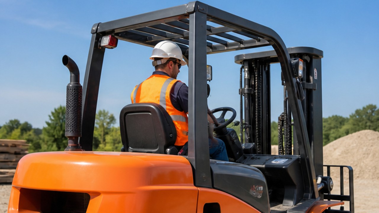 Related Diesel Forklift 1 bright operating scene