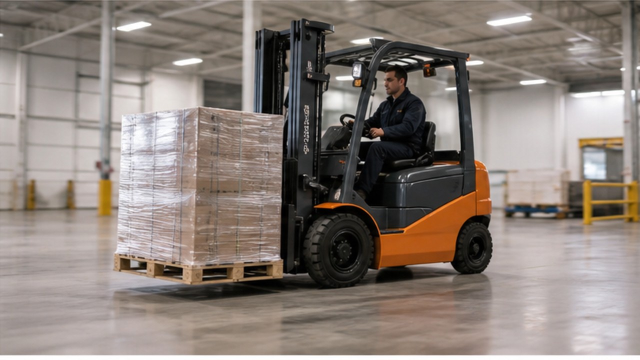 Related LPG Forklift 2 bright operating scene