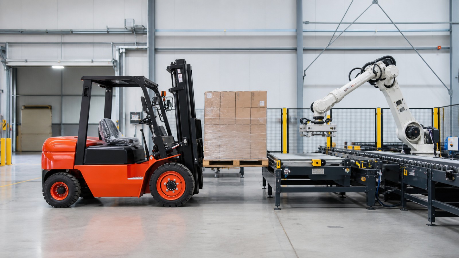 CPC40 diesel forklift in a realistic operating scene