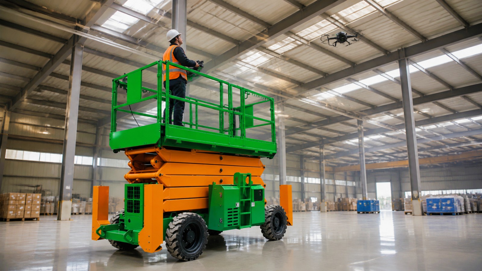 MYZG vehicle-mounted scissor lift application view