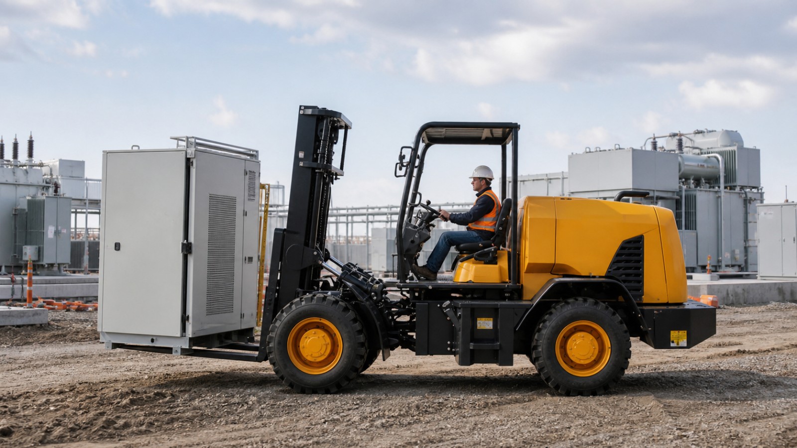 936 3-ton off-road forklift application view