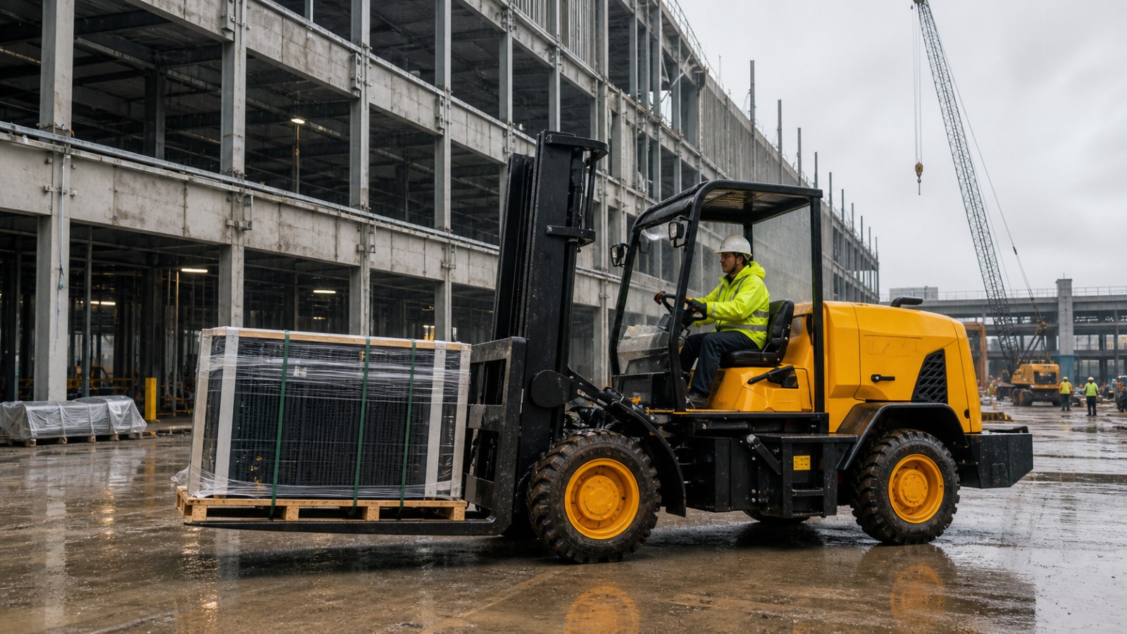 10-ton off-road forklift product detail scene