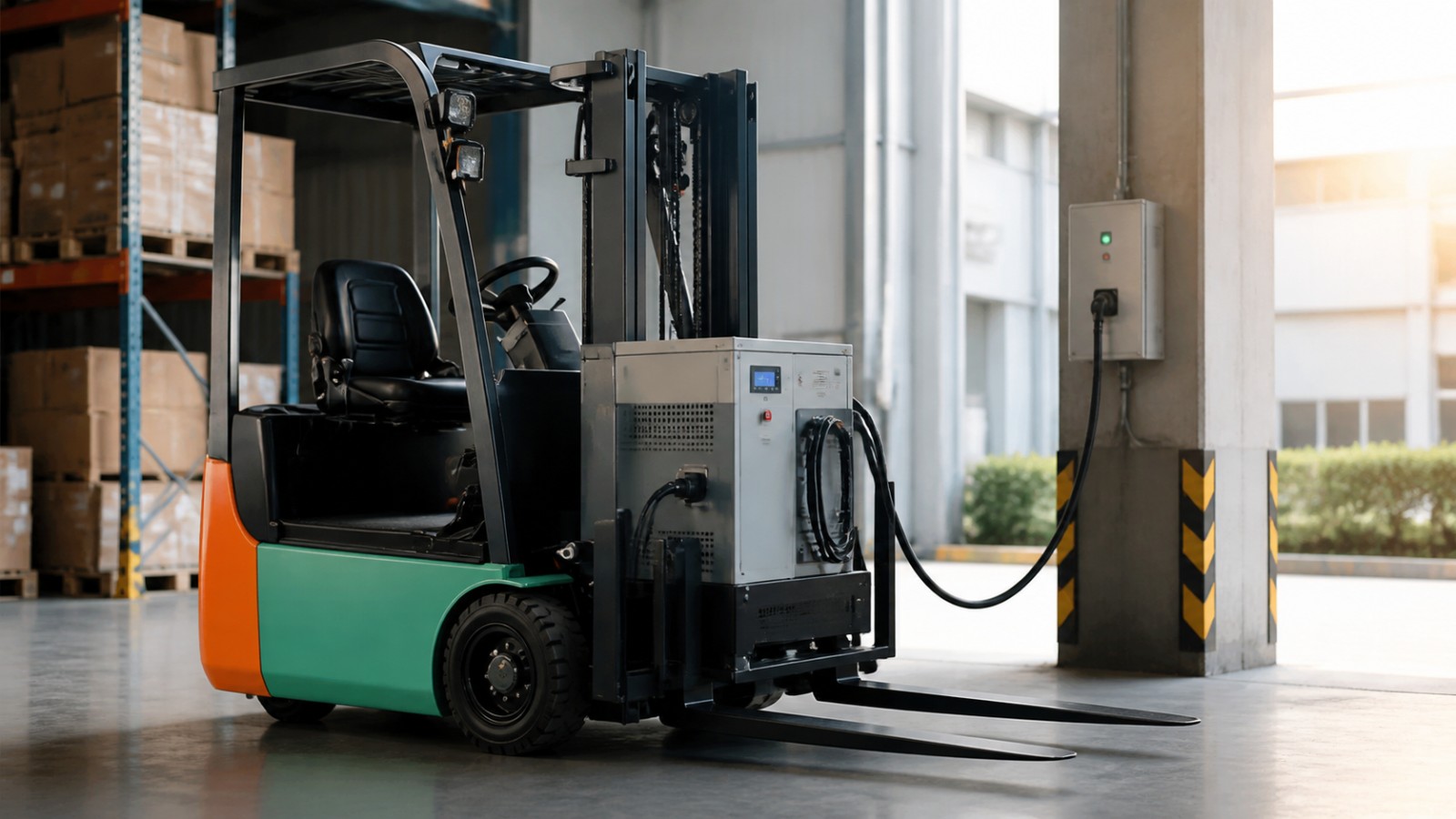 CPD10B electric forklift application view