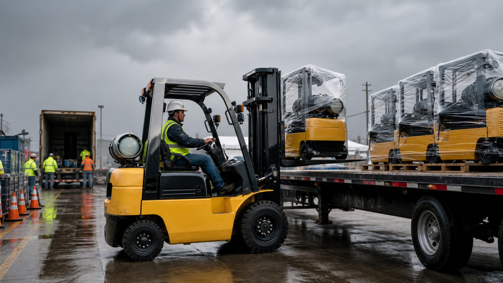 CPC60 diesel forklift application scene