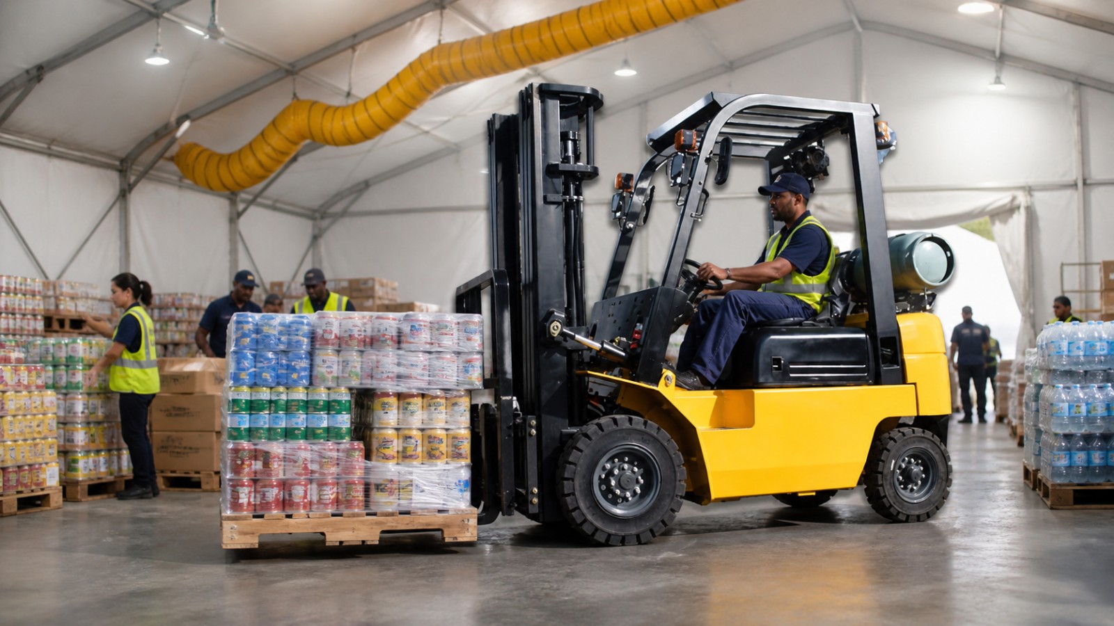 CPC75 diesel forklift application scene