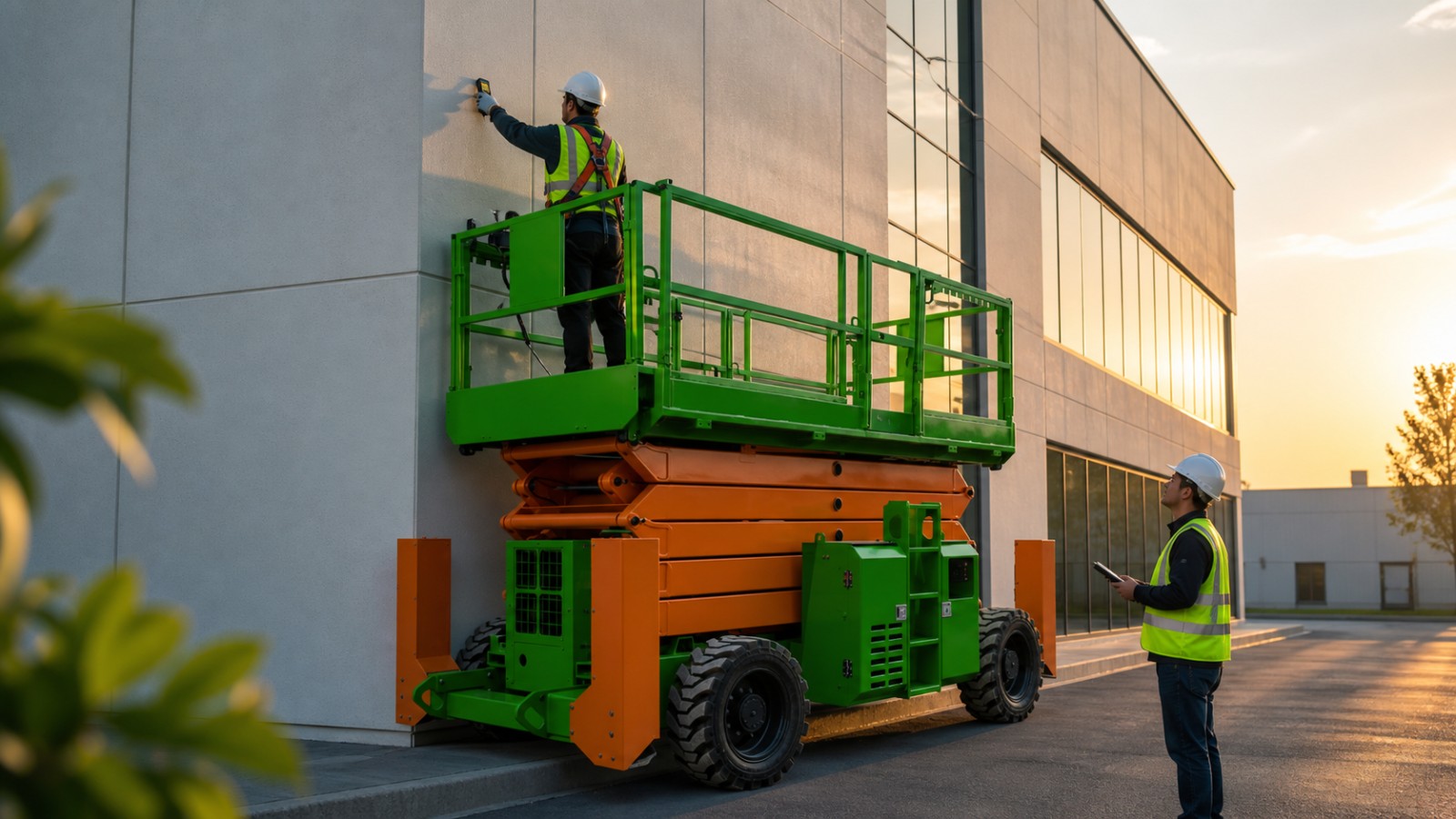 ZG-QB12 articulating boom lift operating scene