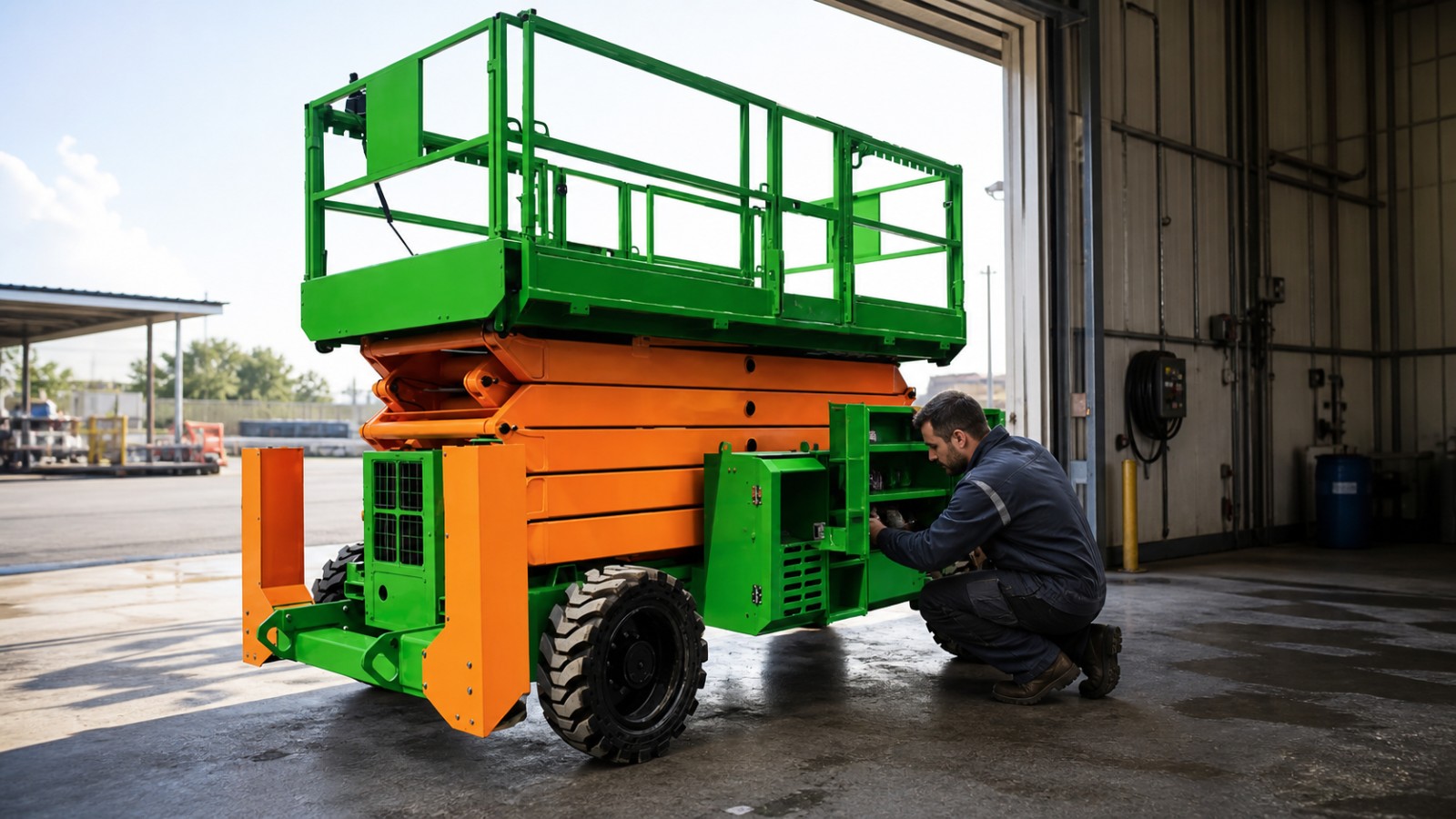 ZG-DDC4-12M vehicle-mounted scissor lift operating scene