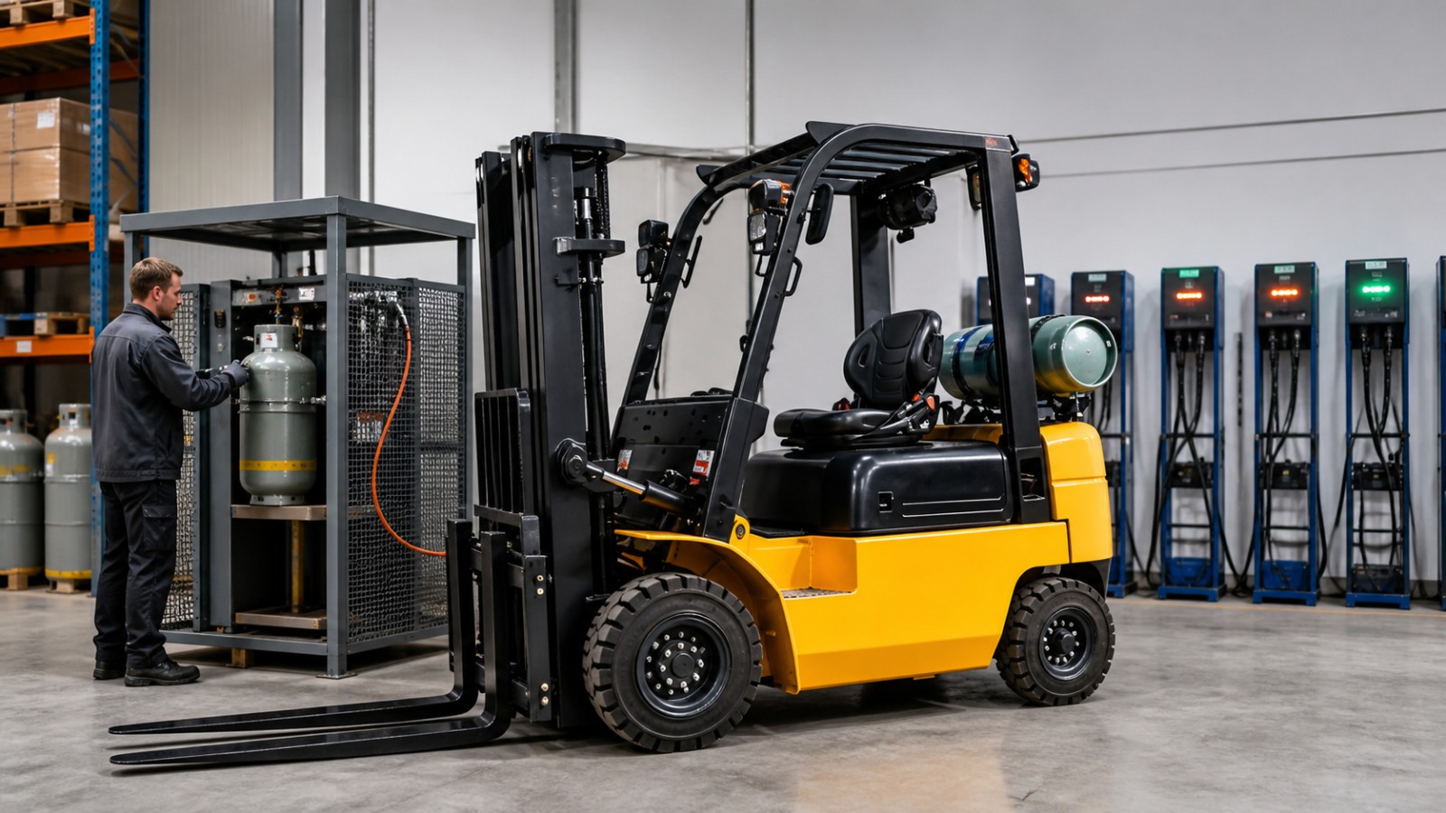CPD40B electric forklift operating scene