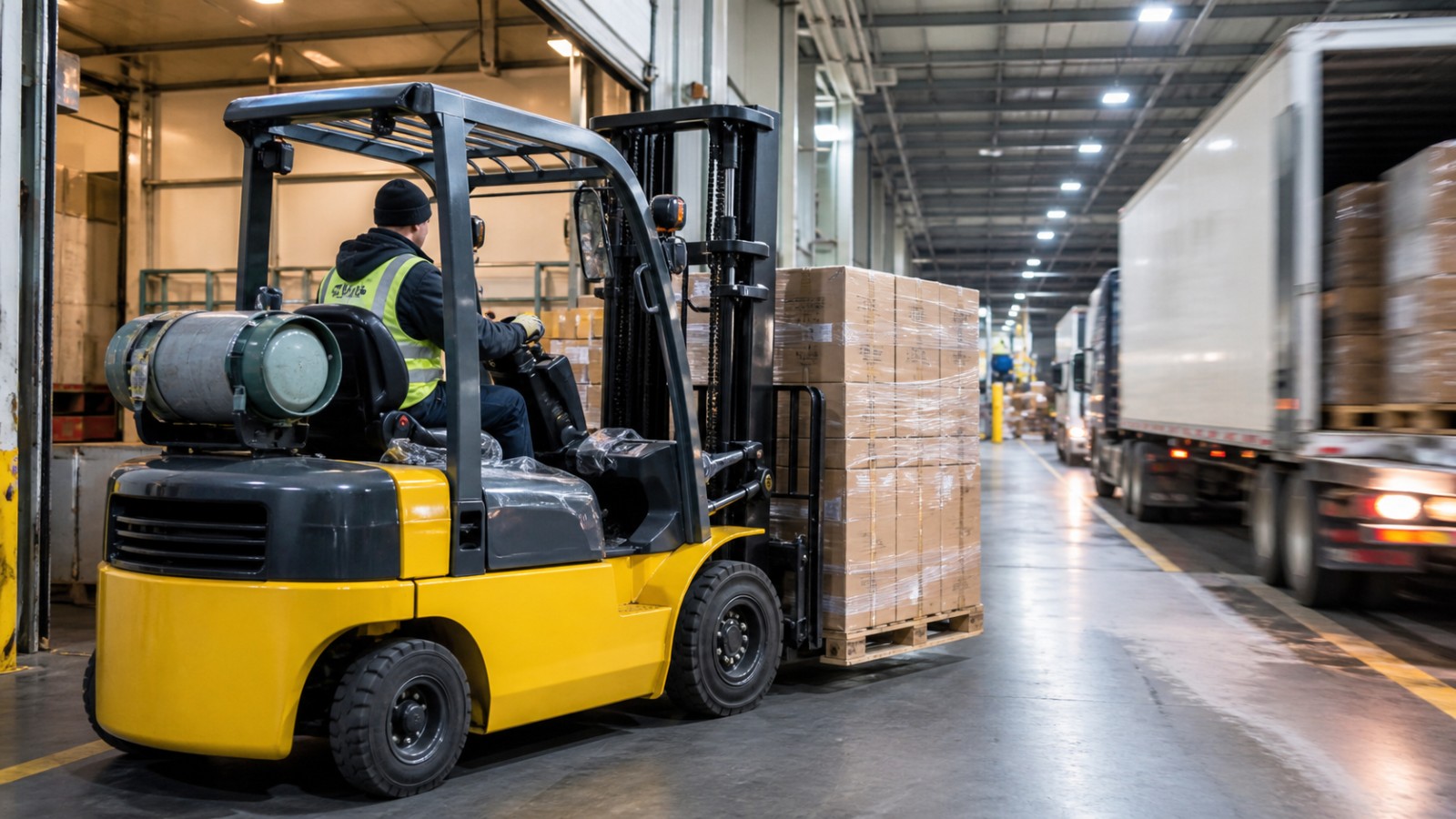 CPD50B electric forklift operating scene