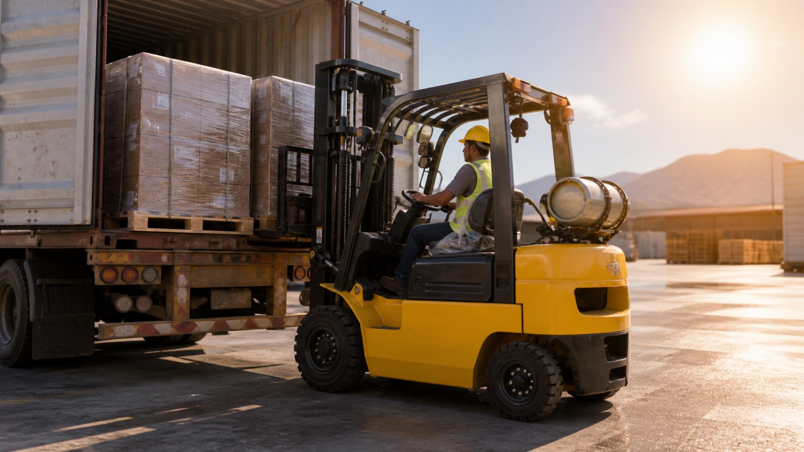 CPD100 electric forklift operating scene