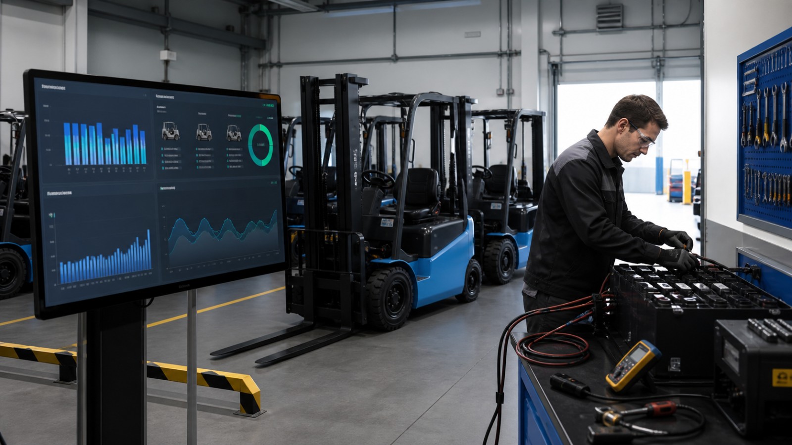 CPD18B electric forklift operating scene